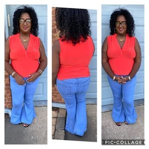 High waisted plus size jeans *BELL BOTTOM*